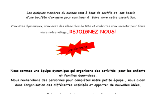 Appel de l’Association des Familles de Duerne