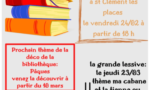 Bibliothèque  ; infos de mars