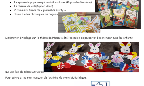 Bibliothèque – infos d’avril