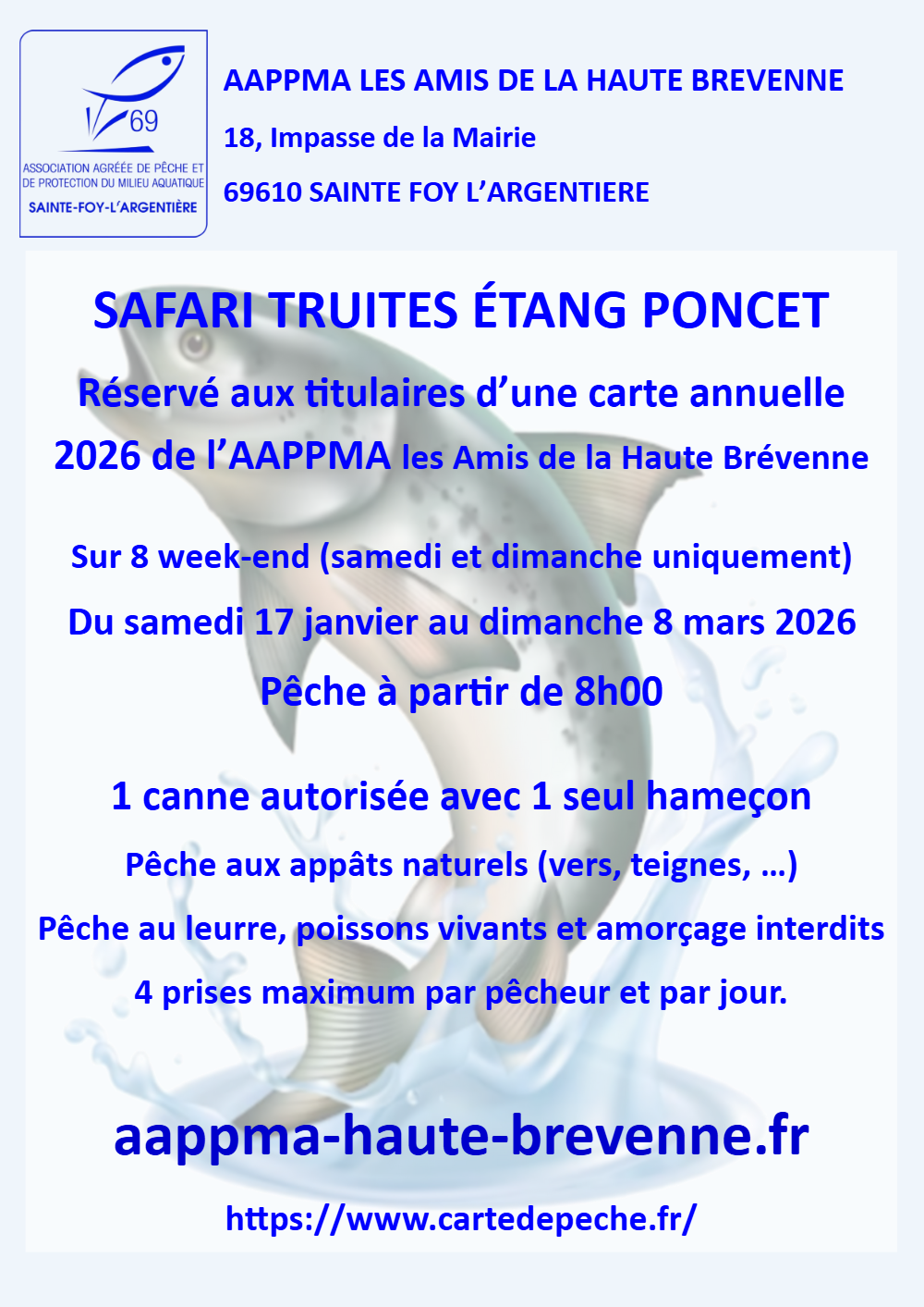 You are currently viewing AAPPMA Les Amis de la Haute Brévenne ; Safari Truites