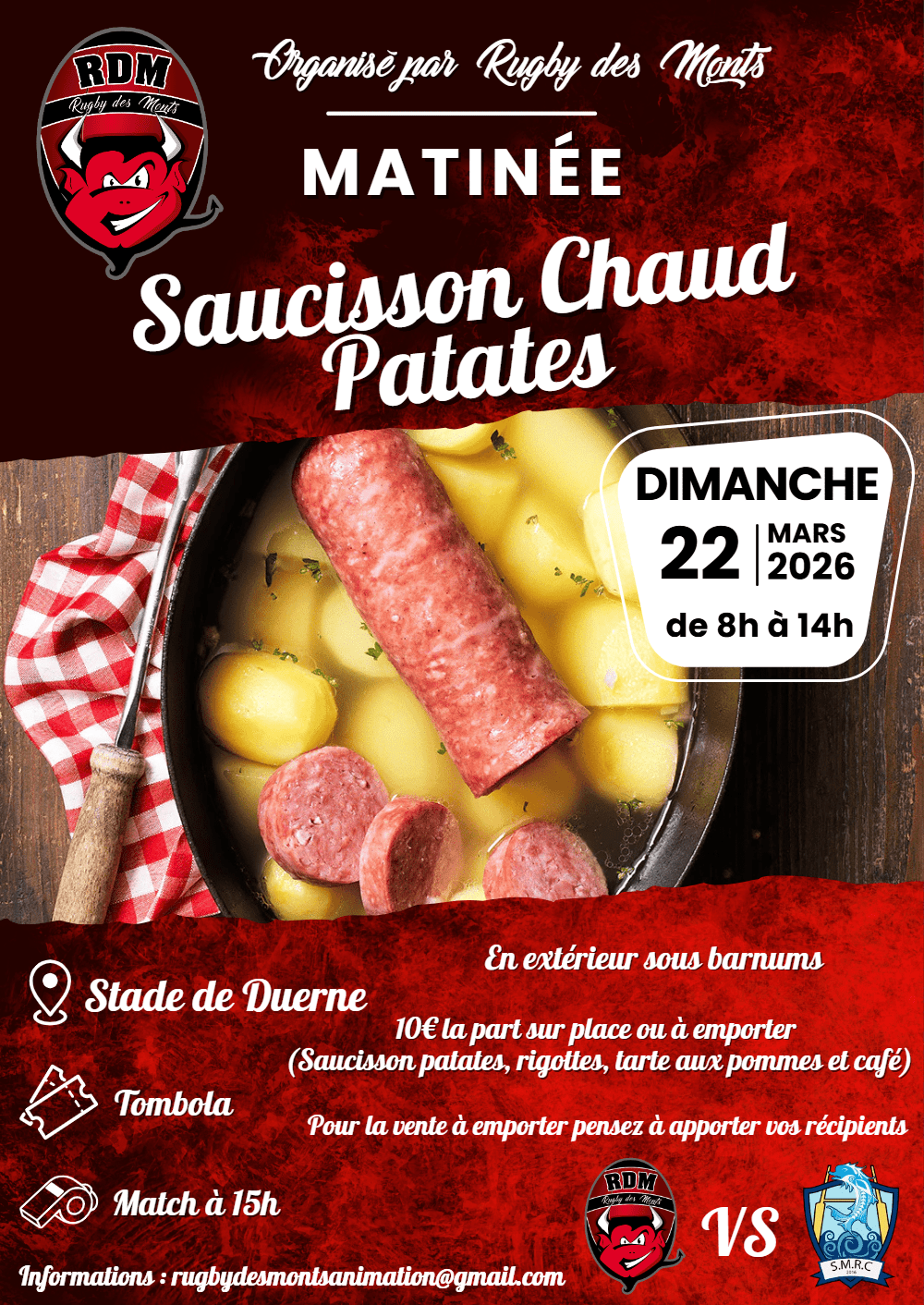 You are currently viewing Saucisson – pommes de terre du RDM.