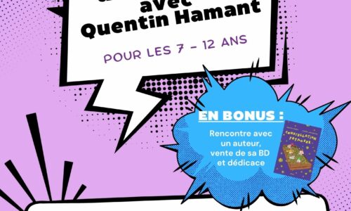 Atelier BD à la bibliothèque avec Quentin HAMANT