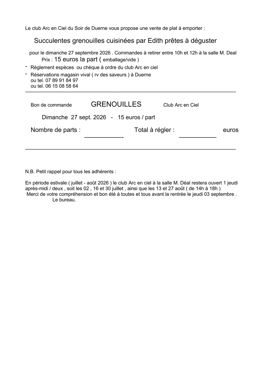 You are currently viewing Vente de grenouilles